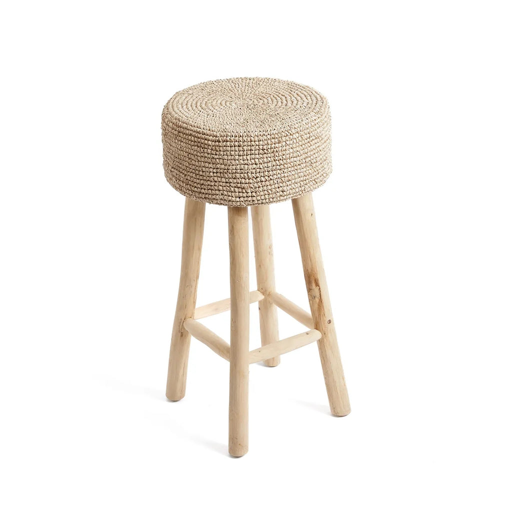 Tabouret de bar en raphia